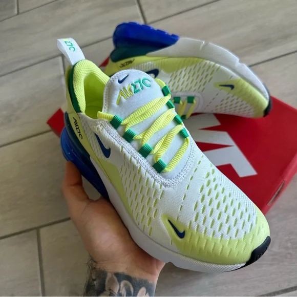 NIKE AIR MAX 270 WHITE GREEN - Picture 2 of 5